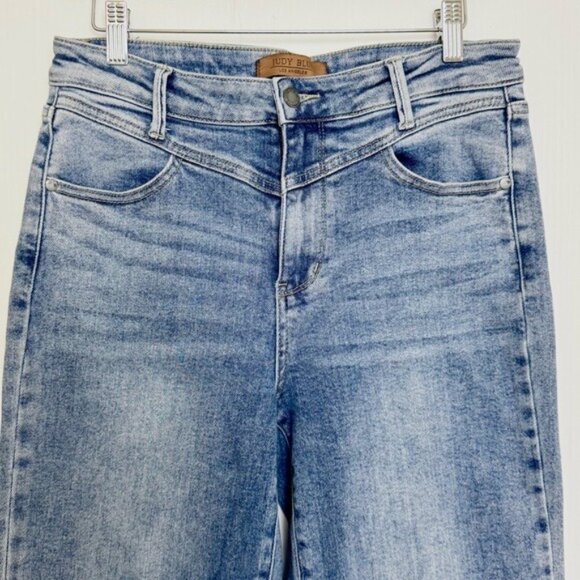 Judy Blue High Rise Medium Wash Retro Wide fit Jeans 29 - Picture 2 of 8